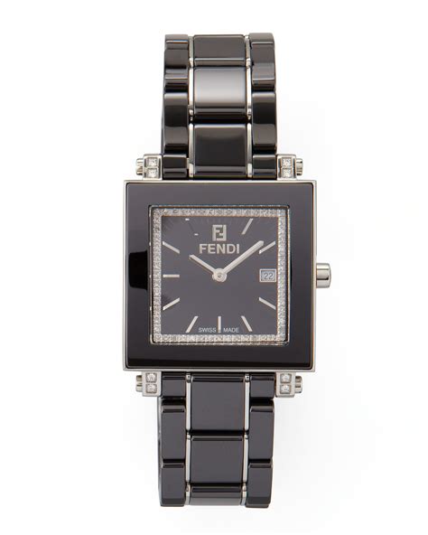 fendi ceramic watch black